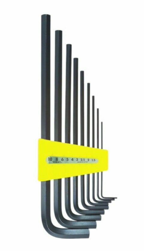 Picture of Brighton Best 527533 1.5mm To 10mm Metric Long Arm Ball End Yellow Kit 9 Piece Set